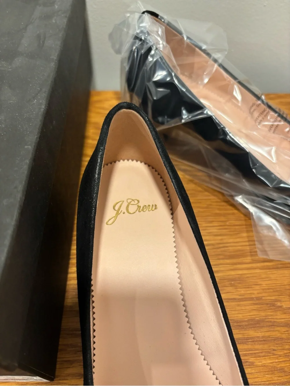 J. Crew Black Suede Classic Block Heel Pump